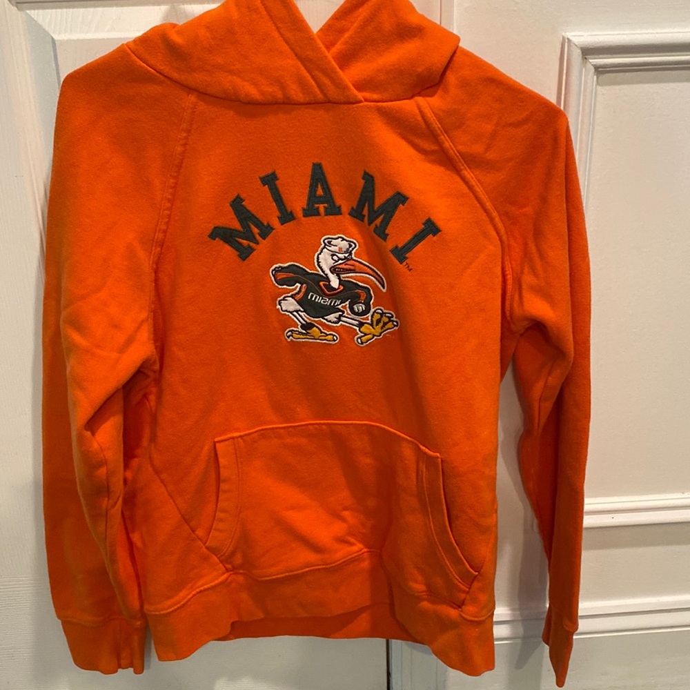 Miami University hoodie orange soft fleece size small